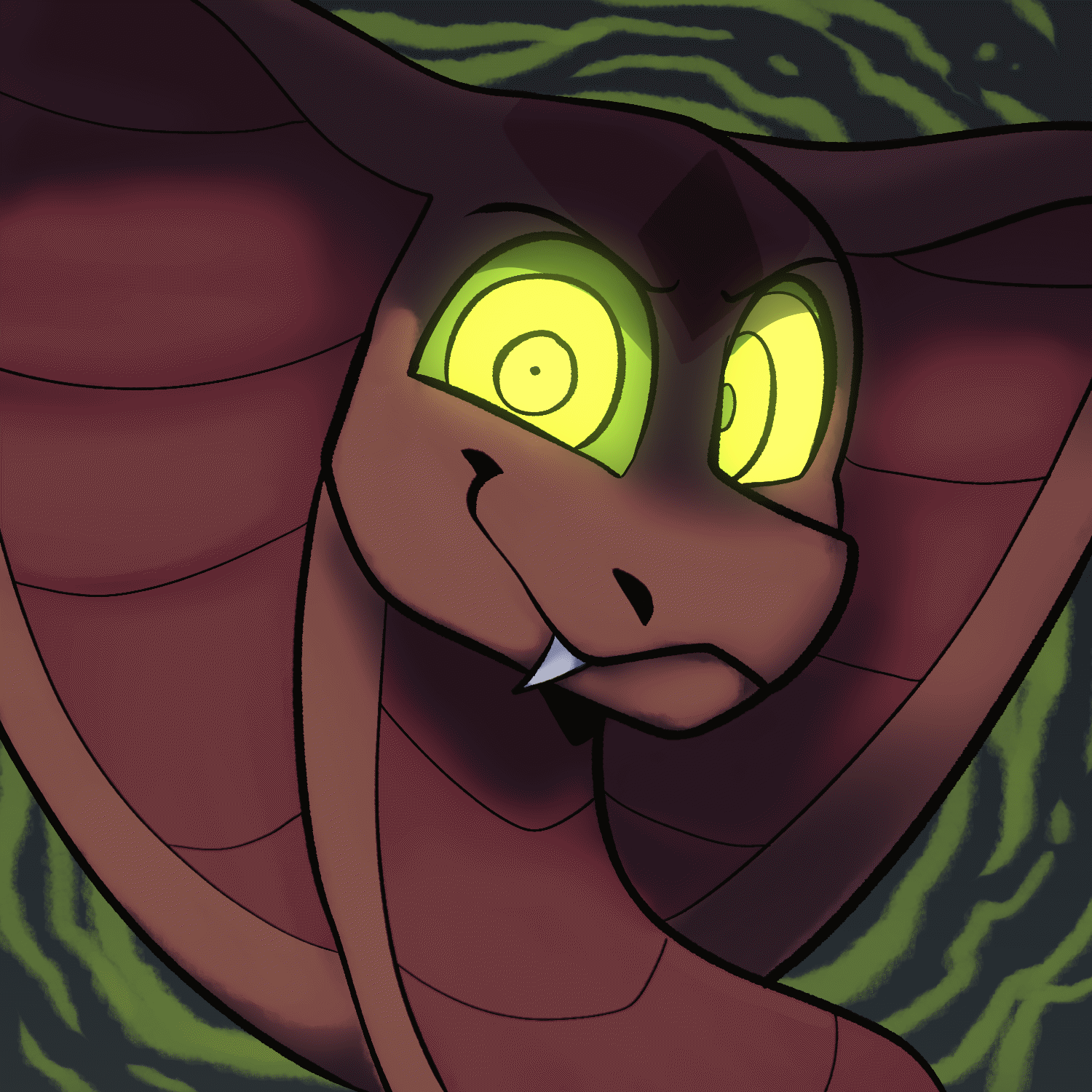 shaded headshot + tongue flick