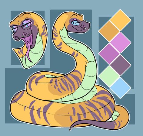 mini ref sheet (headshot + color palette)